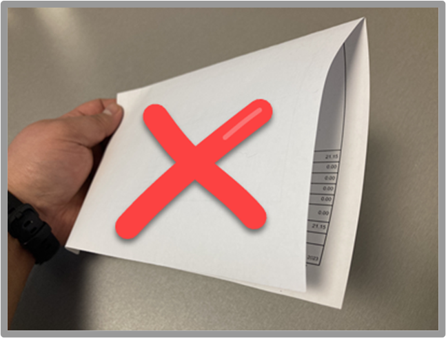 Customs form folding example