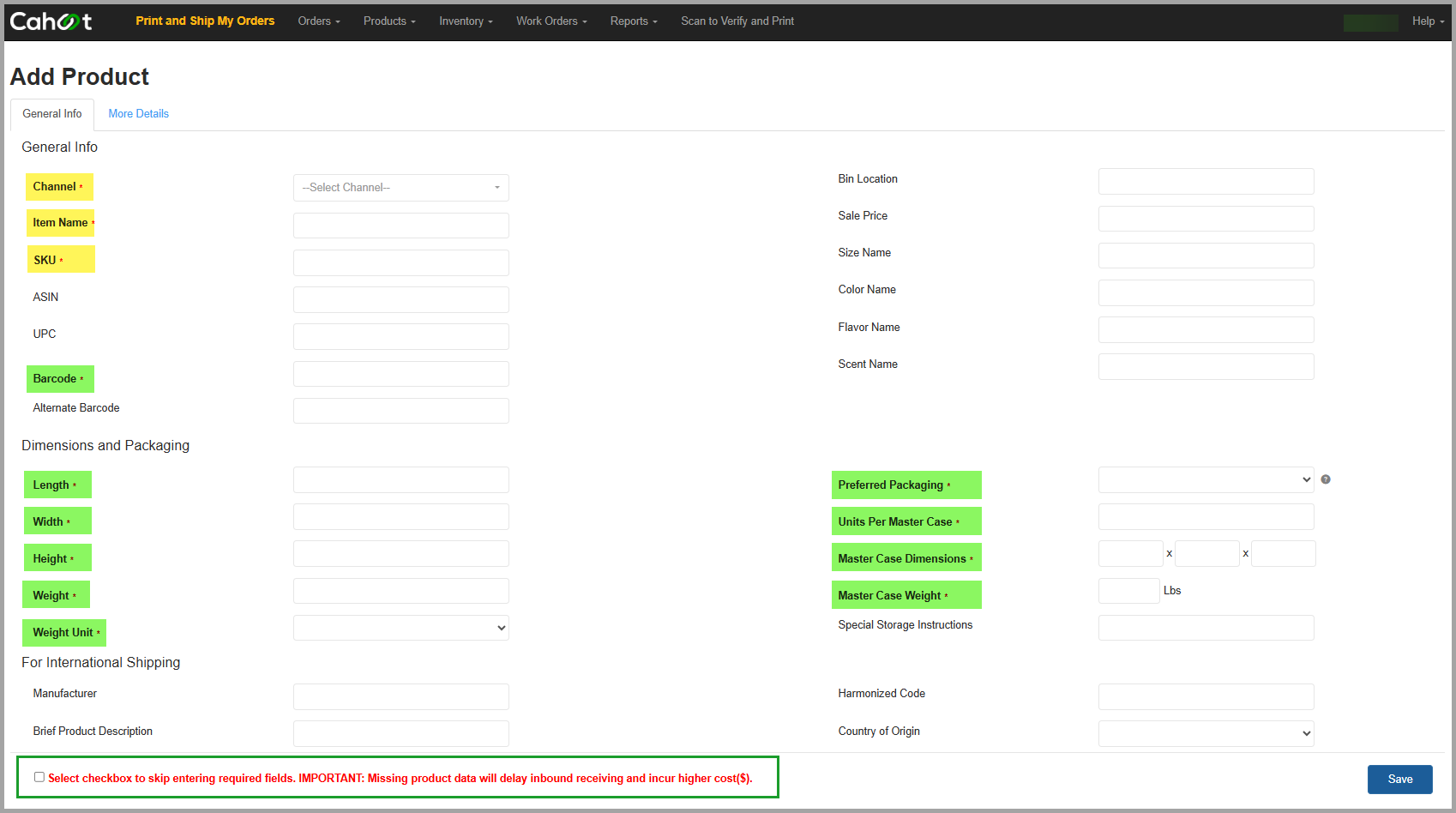 Product Page