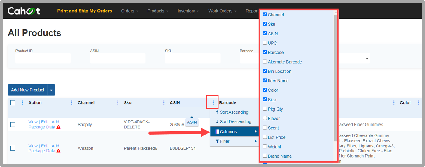 Add Remove Columns Full Access