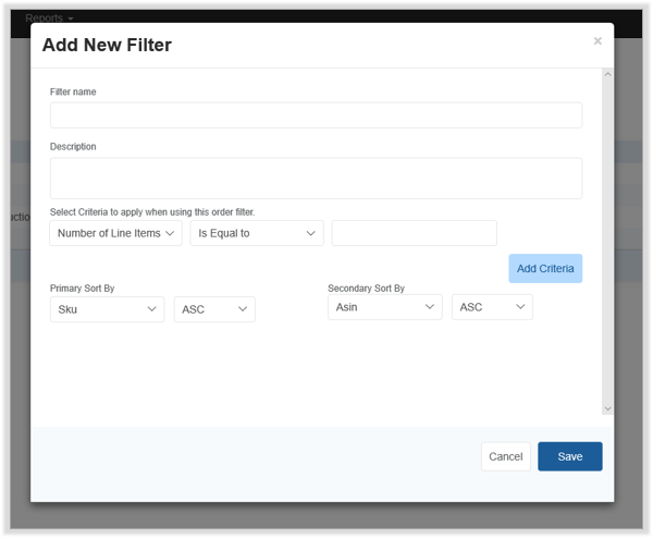 Filter Configuration