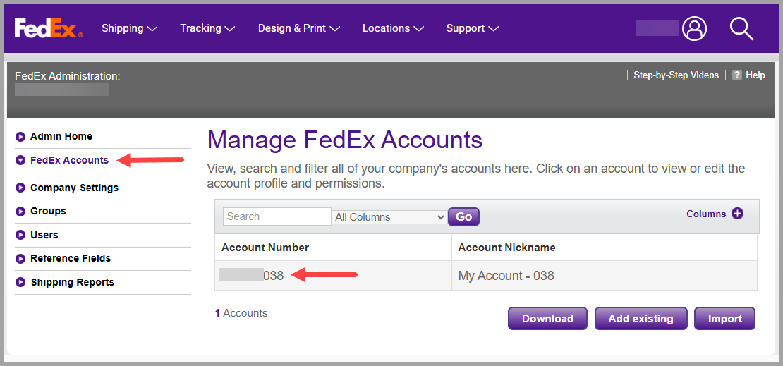 fedex accounts