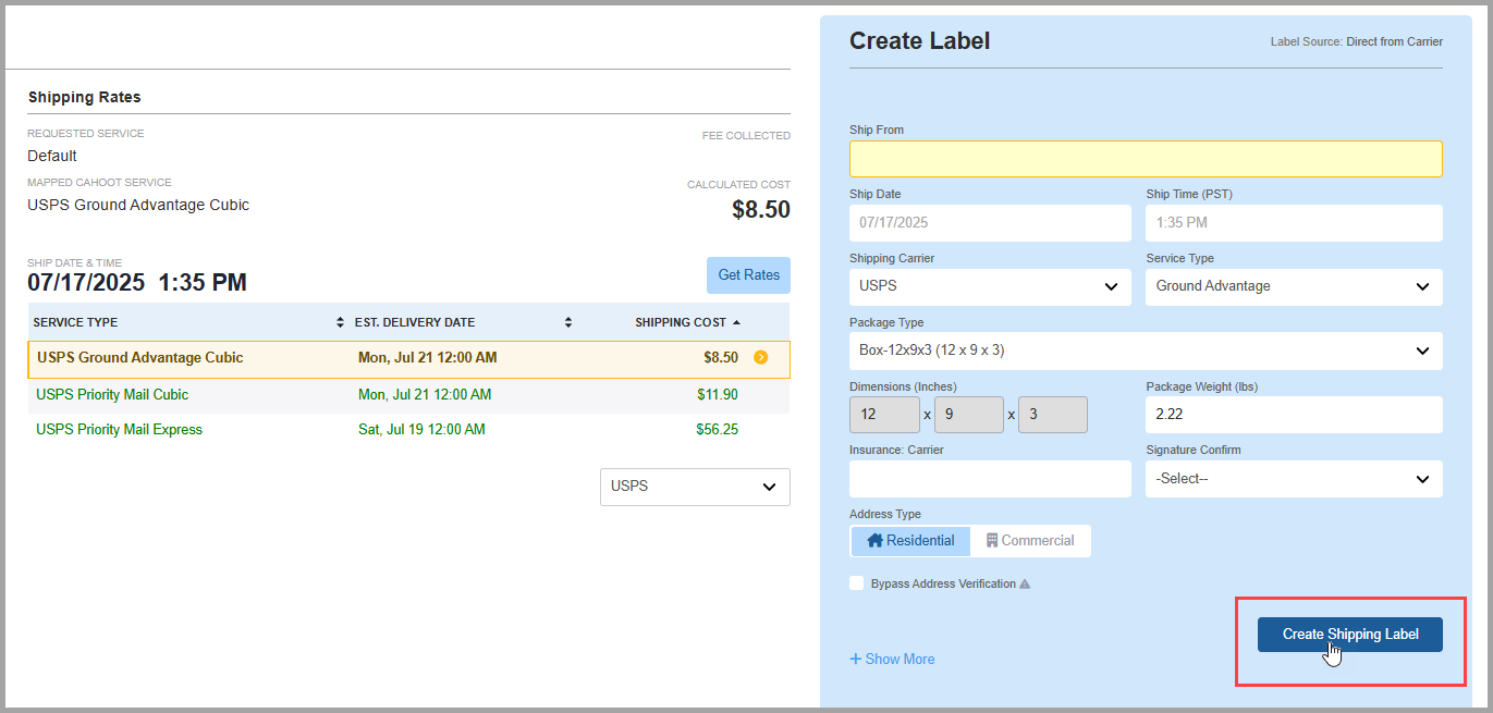 create the manual label