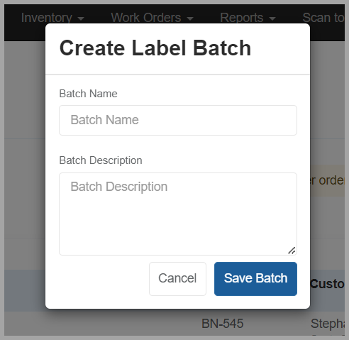 Batch name dialog