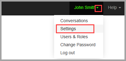 Settings menu showing Notifications Tab